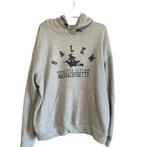 TEEMAX Salem Witch City Massachusetts Grey Hoodie Graphic Sweatshirt XXL